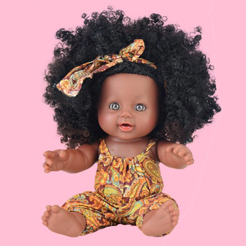 30 cm Black princess African doll, reborn vinyl figurine, bath toy, simulated baby doll Specification drawing
