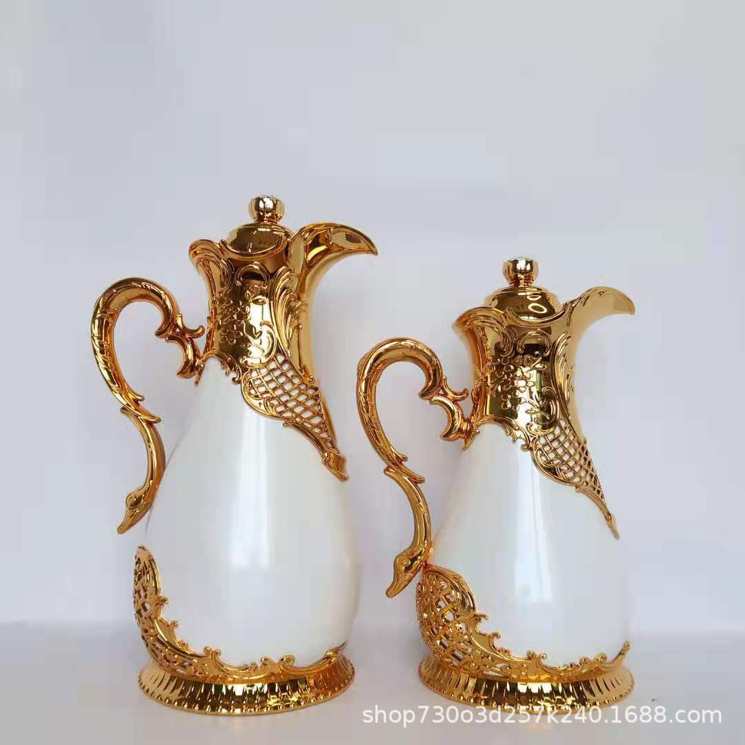 Long-lasting thermos flask, household thermos flask, thermos flask, office thermos flask, glass liner, thermos flask, gift, iron shell water flask, press-type iron shell thermos flask, outer iron shell, other ABS plastic food-grade materials Specification image