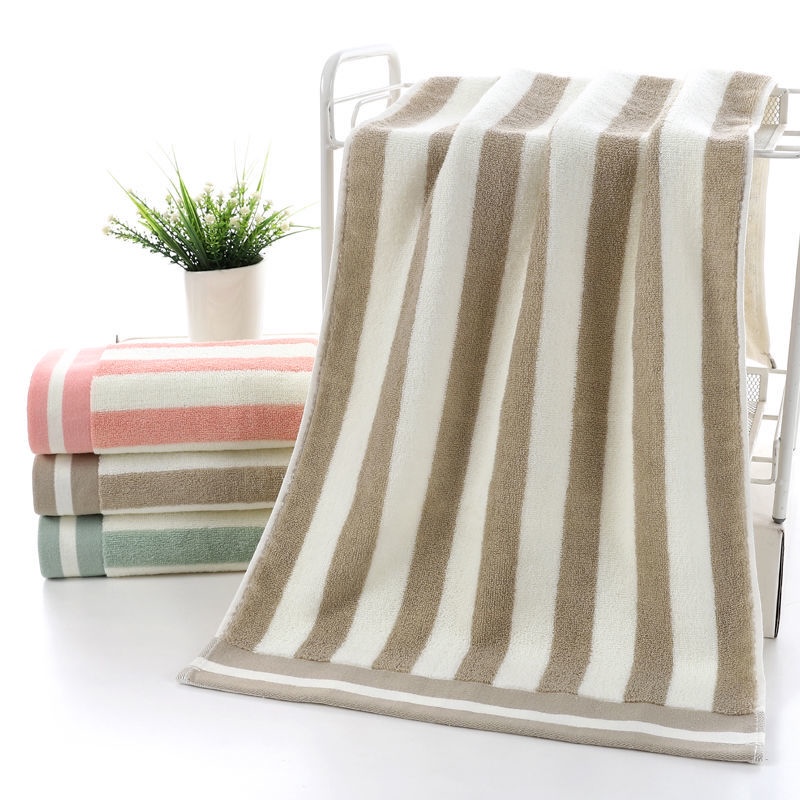 Striped Cotton Towel Face Towel Absorbent Hair Does Not Drop Adult Household Towel Bath Soft Towel Hand Towel Specification drawing