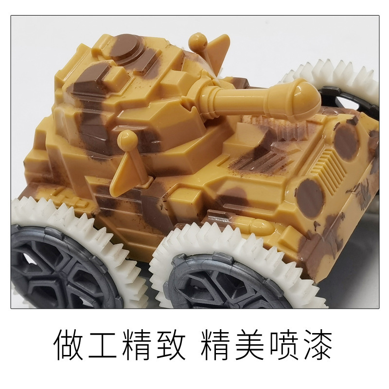 Tank, inertial tipping tank, children's car model, gift, promotional item, toy car, street stall supply Application Scenario