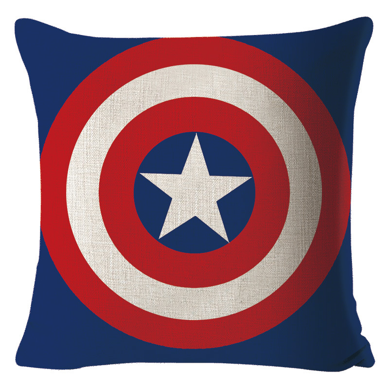 New linen custom-made pillowcases featuring superhero cushions, Captain America, and Iron Man, with pictures provided Application Scenario