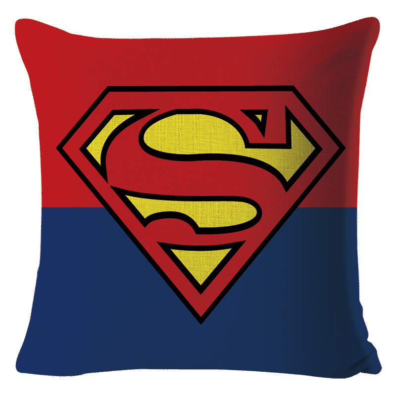 New linen custom-made pillowcases featuring superhero cushions, Captain America, and Iron Man, with pictures provided Item Picture