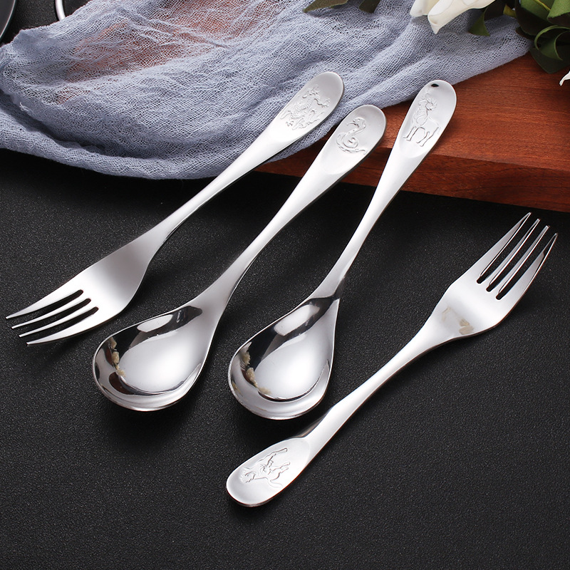 410 stainless steel tableware, twelve Chinese zodiac series, creative dessert spoons, coffee stirring spoons Application Scenario