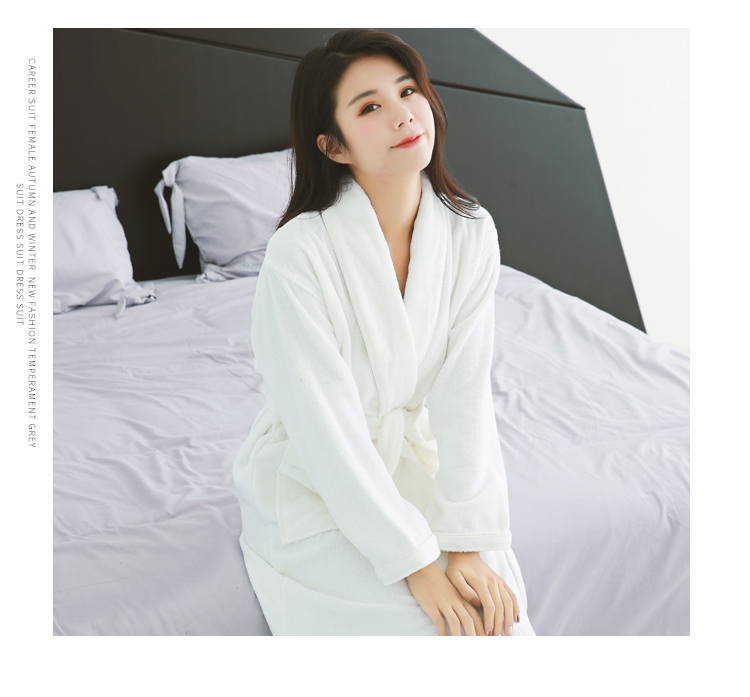 Pure cotton bathrobes, thickened towel material bathrobes, hotel couple bathrobes, men's and women's bathrobes, all-cotton absorbent quick-drying long styles for spring, autumn and winter, factory direct sales