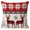 Christmas pillowcase 2021 Amazon New Linen super Soft short plush cushion Seat cover Holiday Pillowcase Application Scenario