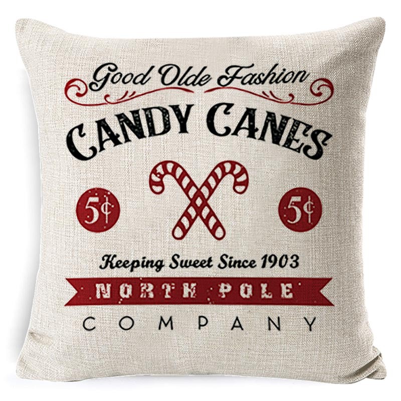 Christmas pillowcase 2021 Amazon New Linen super Soft short plush cushion Seat cover Holiday Pillowcase Specification image