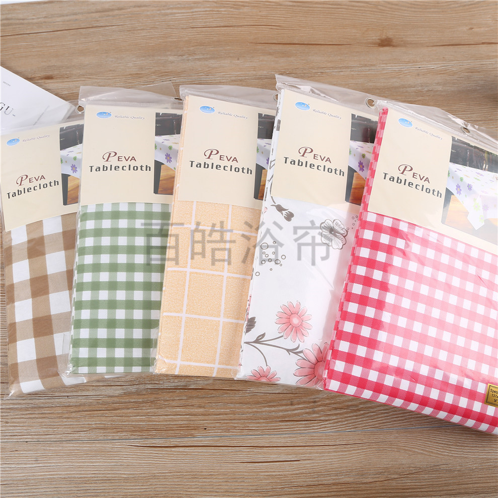 Oil-proof Tablecloth waterproof no-wash table cloth PEVA Tablecloth Household tablecloth thumbnail