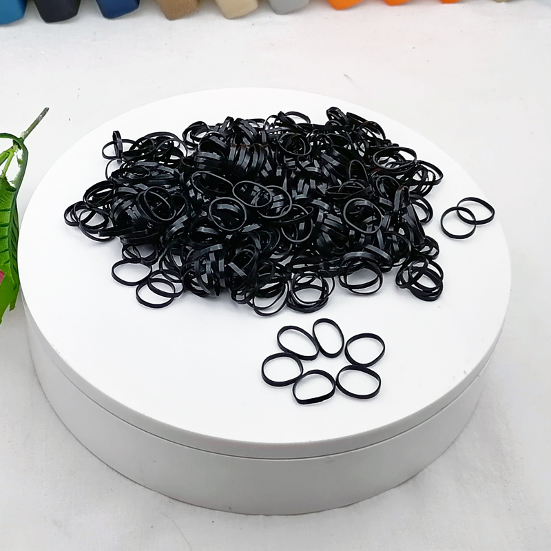 A1365 Black 500-type good leather band, hair accessory, hair rope, hair band, hair tie, hair band, 2-yuan store in Yiwu Specification image