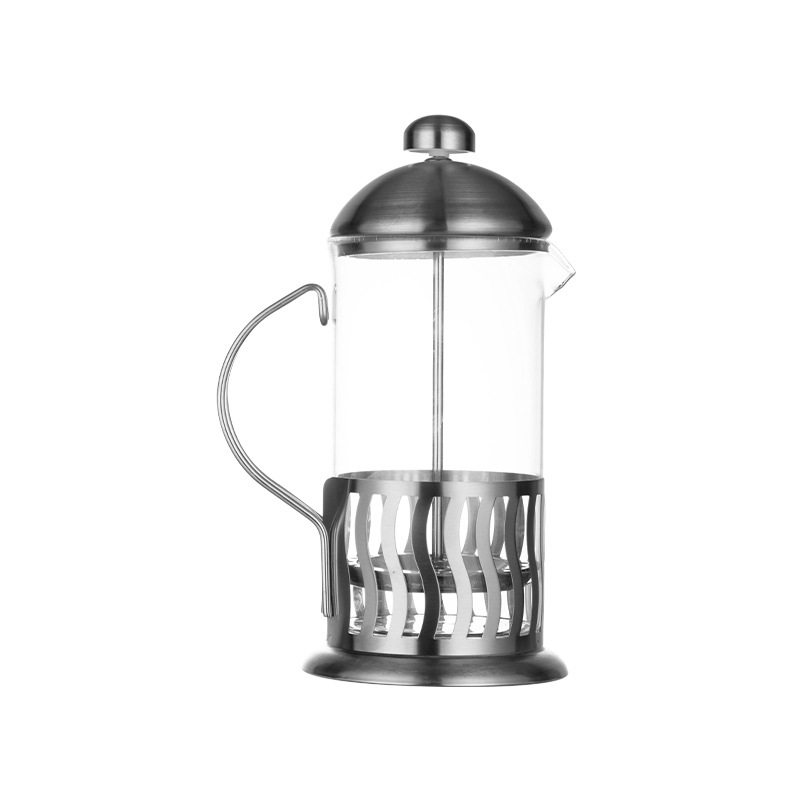 Cross-border bestsellers: stainless steel glass coffee pot, Mocha pot, tea infuser, stainless steel French press coffee cup Item Picture