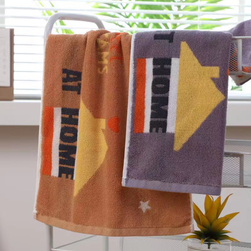 Wholesale pure cotton towels, absorbent and non-shedding, adult face towels, men's and women's bathing, hair drying, house Specification image