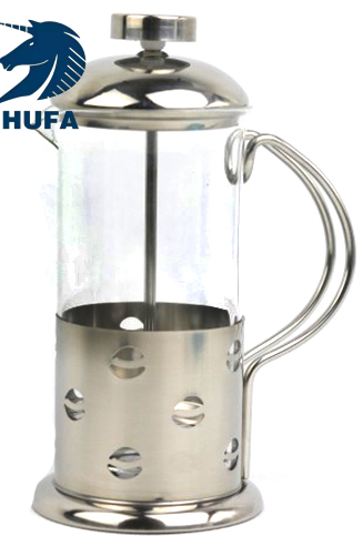 Cross-border bestsellers: stainless steel glass coffee pot, Mocha pot, tea infuser, stainless steel French press coffee cup