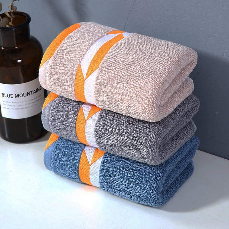 Pure cotton towel, high-end men's face towel, thickened, absorbent and non-shedding, suitable for washing face, adult orange time travel Application Scenario