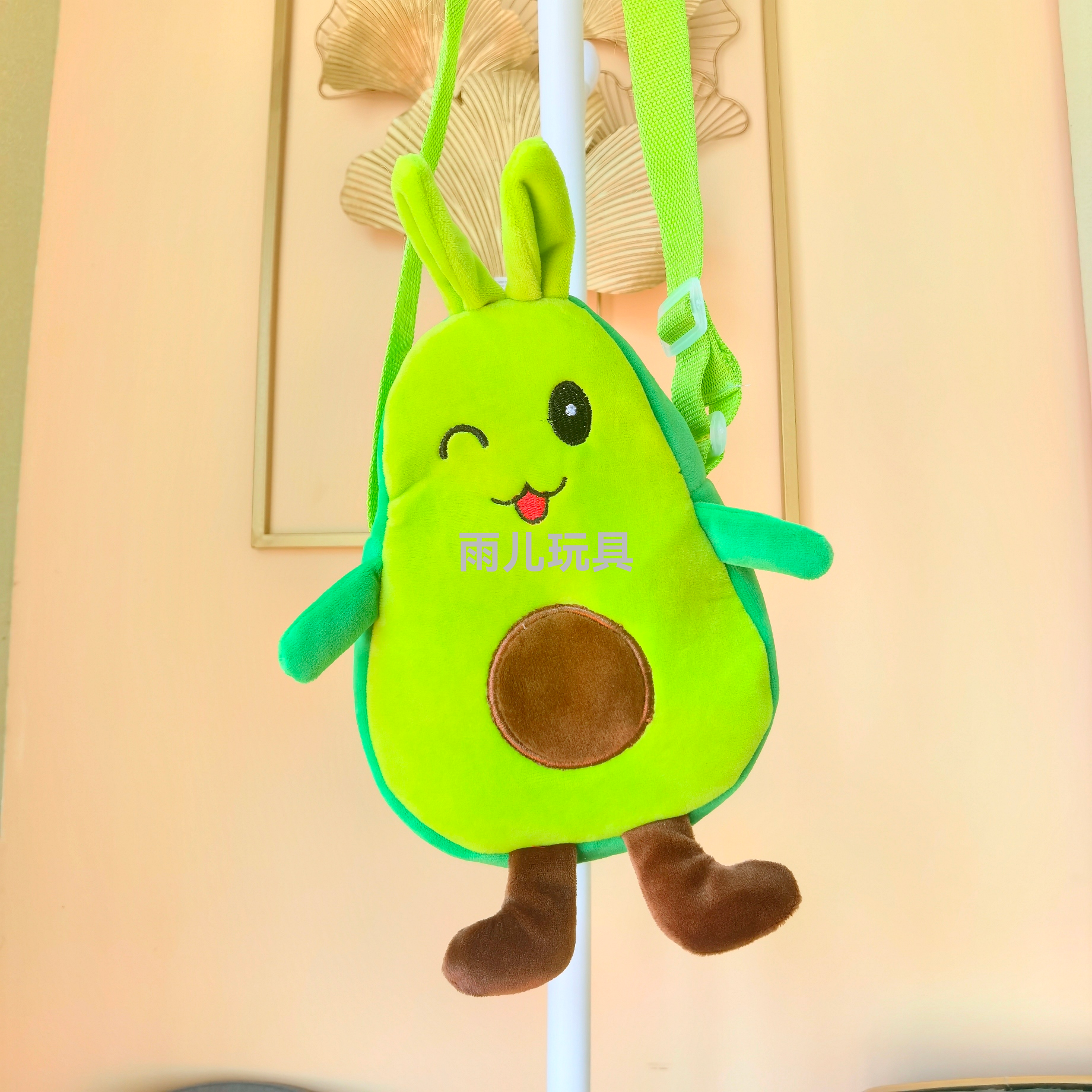 Plush avocado crossbody bag for women, cute coin purse, cartoon plush crossbody small bag, avocado crossbody bag Specification image
