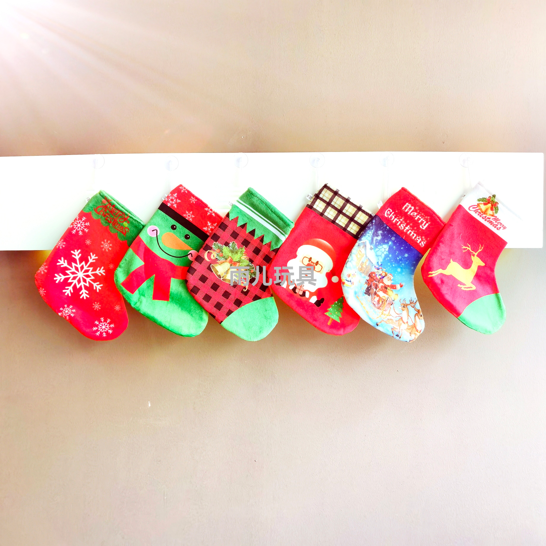 Calcetines de navidad bolsa de regalo caja de regalo decoración de árbol de navidad colgante hombre de nieve alce calcetines ideas Specification image