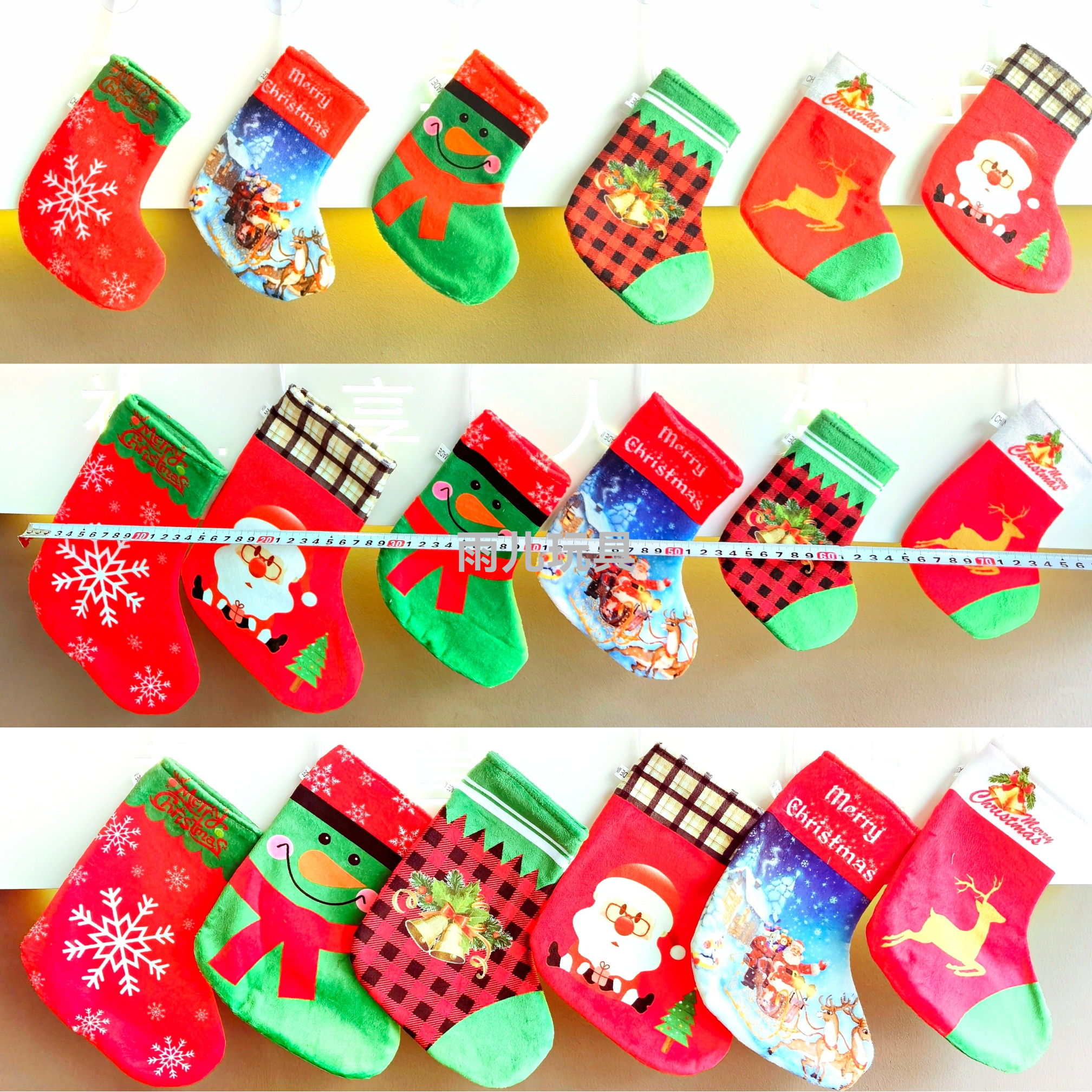 Calcetines de navidad bolsa de regalo caja de regalo decoración de árbol de navidad colgante hombre de nieve alce calcetines ideas details Picture