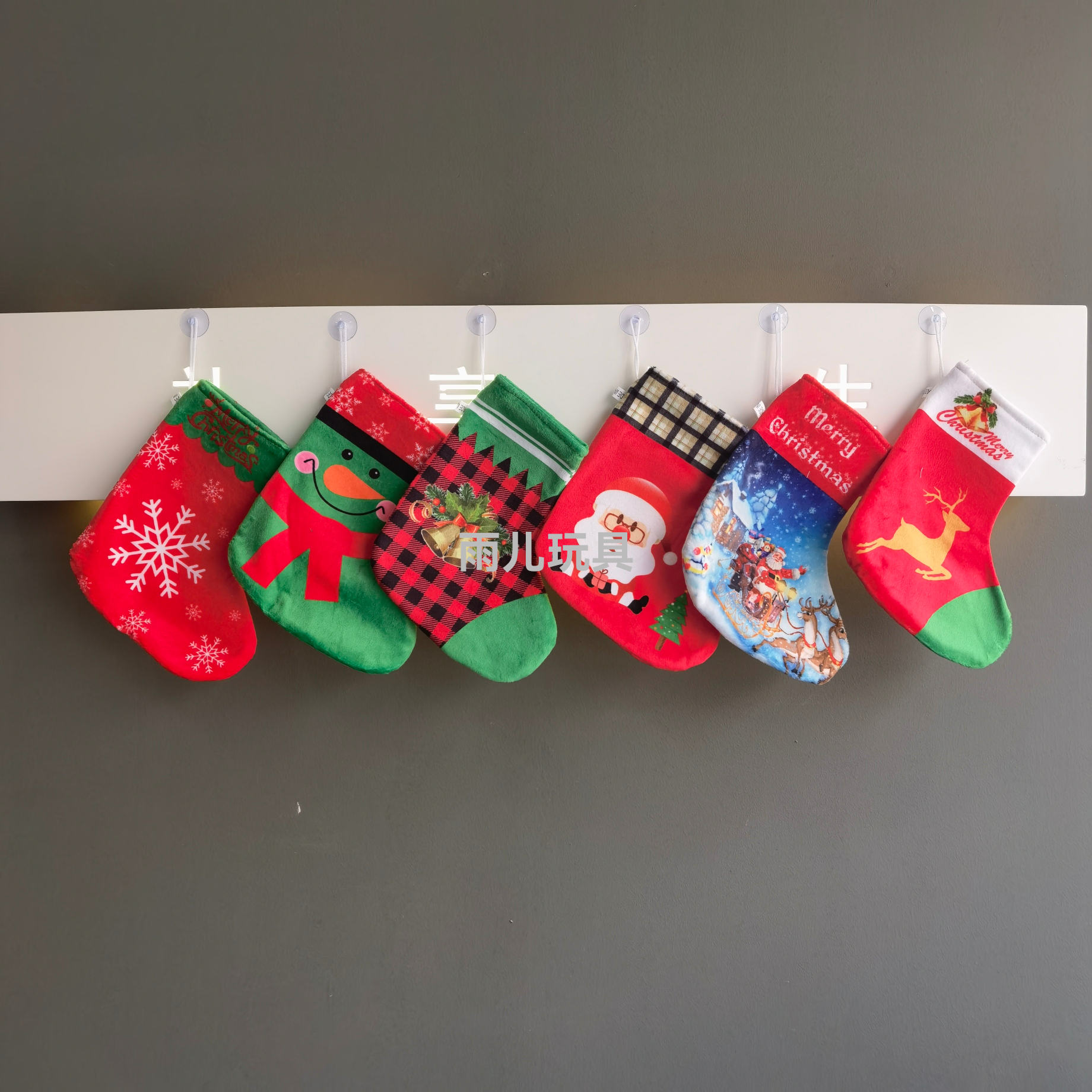 Calcetines de navidad bolsas de regalo caja de regalo decoración de árbol de navidad colgantes hombre de nieve alce calcetines ideas billeteras