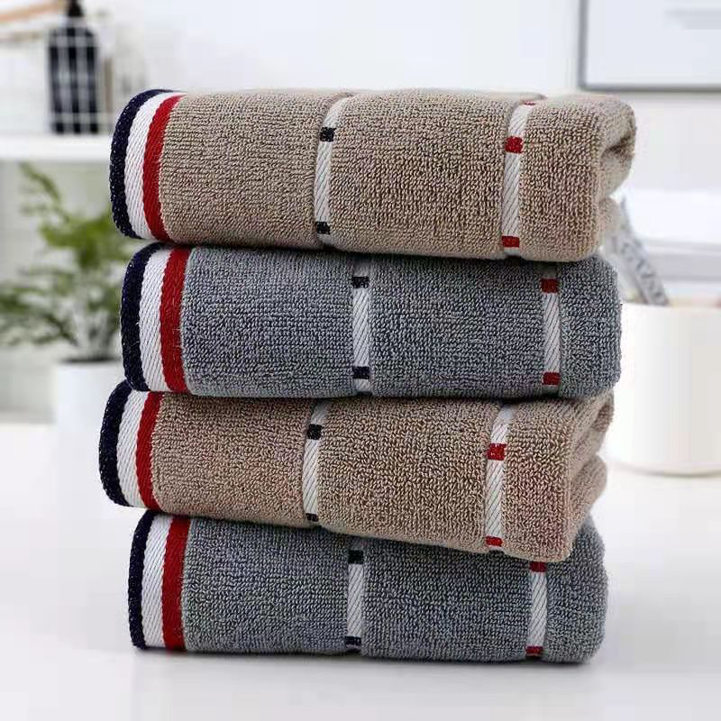 Algodón al por mayor absorción de agua sin pérdida de pelo toalla de baño para adultos toalla de baño para adultos toalla grande para uso doméstico toalla de mano engrosada punto de tira profunda Specification image