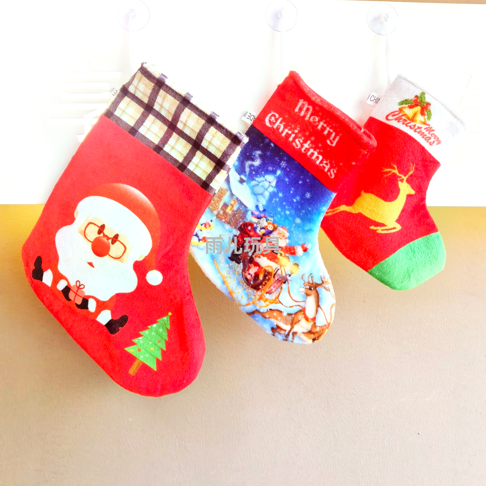 Calcetines de navidad bolsa de regalo caja de regalo decoración de árbol de navidad colgante hombre de nieve alce calcetines ideas Item Picture
