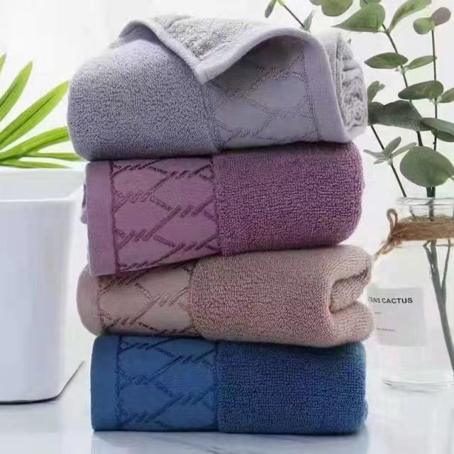 Fashion diamond-shaped cotton towel soft and absorbent Student adult face towel face towel bath gift return