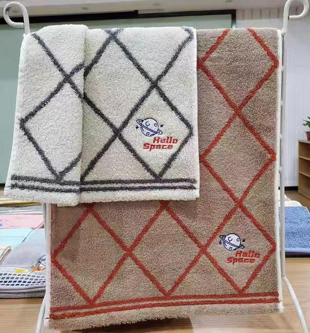 hello earth towel pure cotton face wash household absorbent men's and women's bath towel face towel hello space