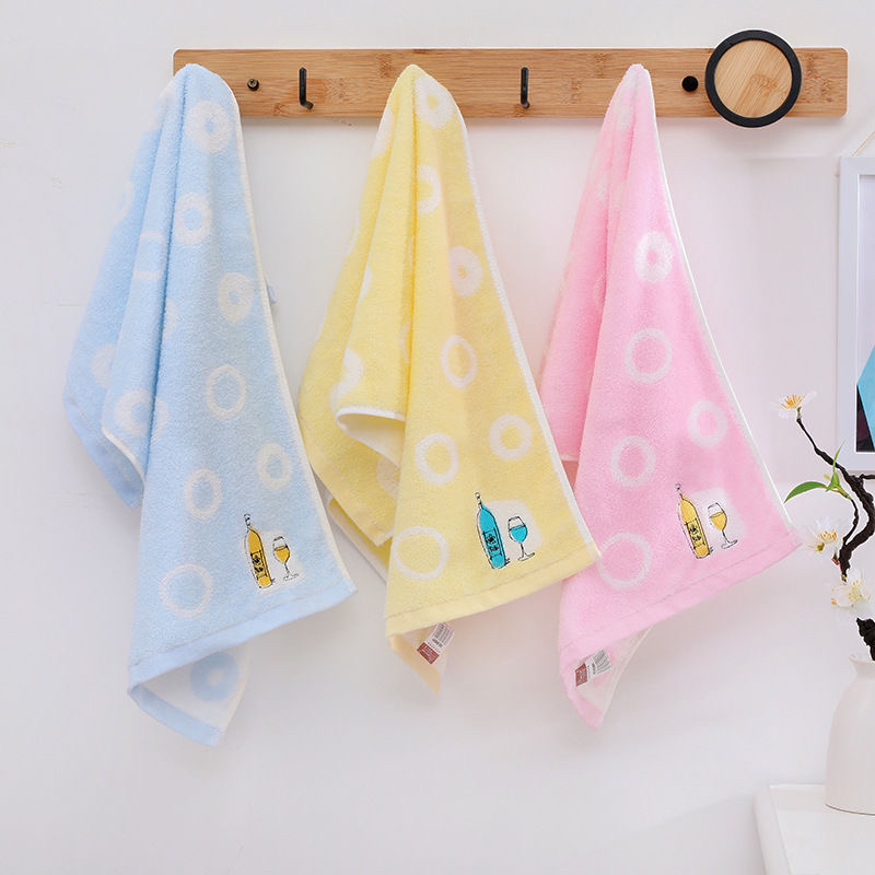 Wholesale pure cotton towels that absorb water and do not shed fibers. High-end all-cotton striped face towels for adults taking baths and washing faces. Wine glasses Specification image