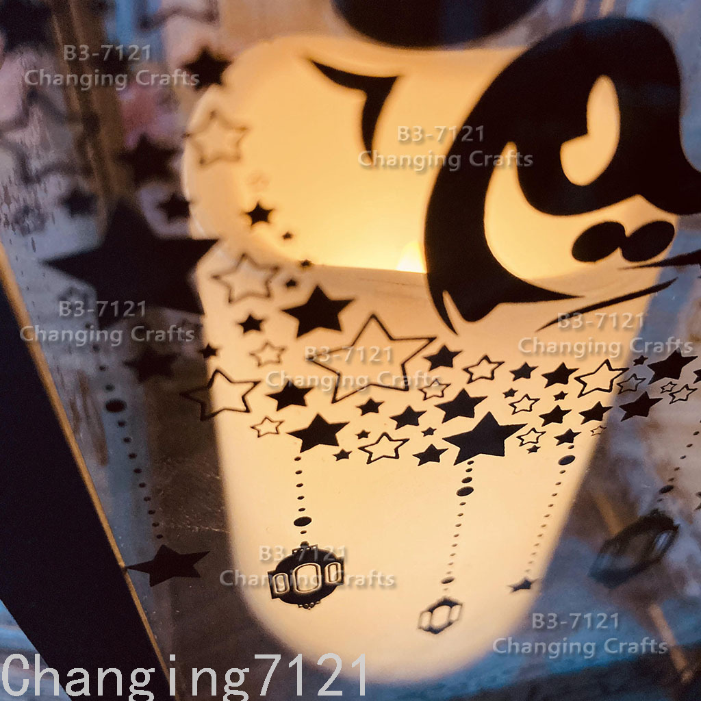 LED outdoor lawn garden Christmas and Halloween ramadan plastic candle wind lantern Ramadan usb decoration craftsmanship Application Scenario