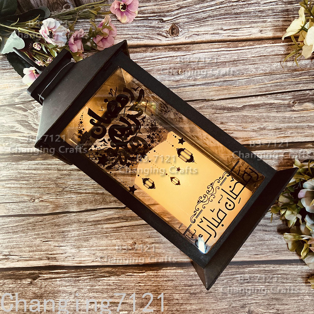 LED outdoor lawn garden Christmas and Halloween ramadan plastic candle wind lantern Ramadan usb decoration craftsmanship Item Picture