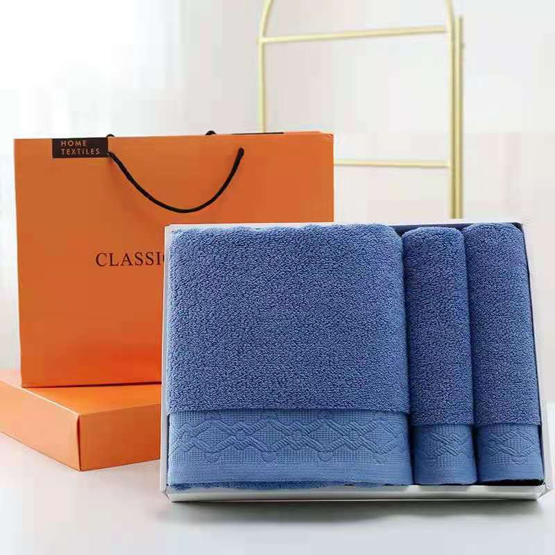 Algodón adulto absorbente niño extra flexible engrosado hotel hotel casa no caer toalla toalla de baño set de regalo caja regalo