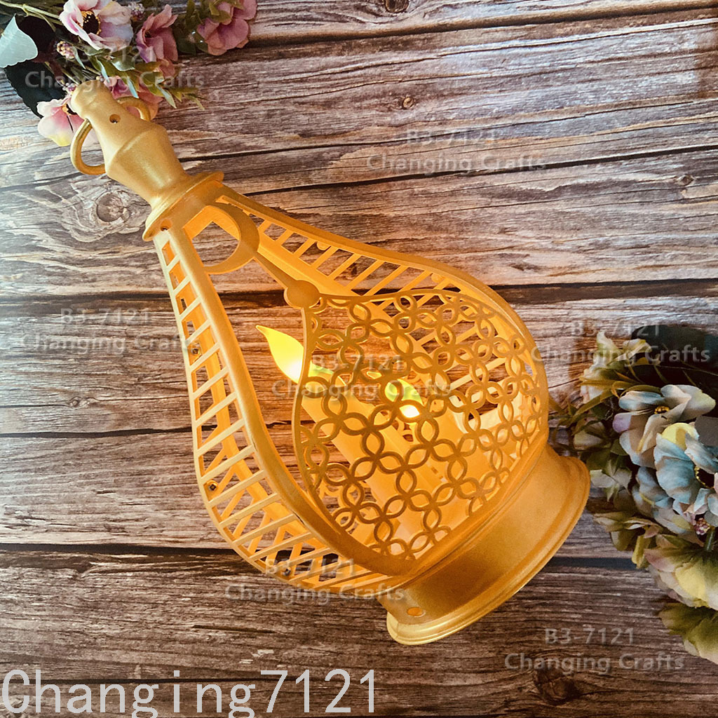 Cross-border wholesale of Ramadan Christmas wind lanterns, LED electronic candles, Ramadan night antique horse lanterns, decorative craft ornaments Application Scenario