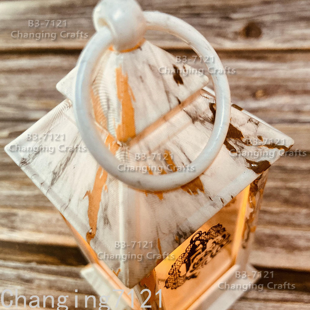 Ramadan small wind lamp, plastic glass candle stand, home decoration, road leading horse lamp, soft decoration, European-style Christmas decoration Specification image