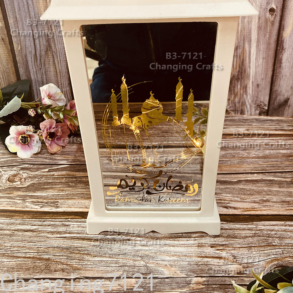 Douyin Ramadan decoration craftsmanship, electronic wishing wind lanterns, birthday gifts, wedding ornaments, decorative night lights, wholesale at stalls Specification image