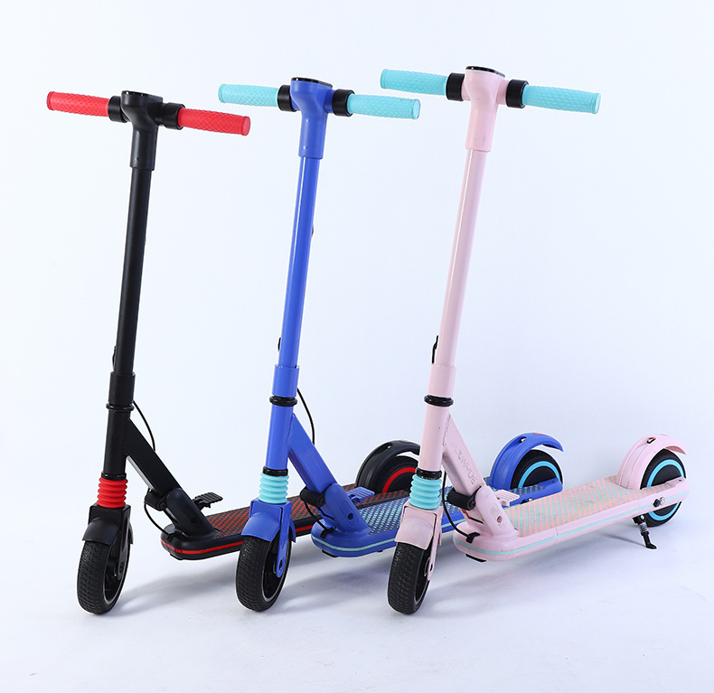 Electric scooter, lithium battery, children's assisted scooter, mini folding two-wheeled mobility scooter frame manufacturer full figure