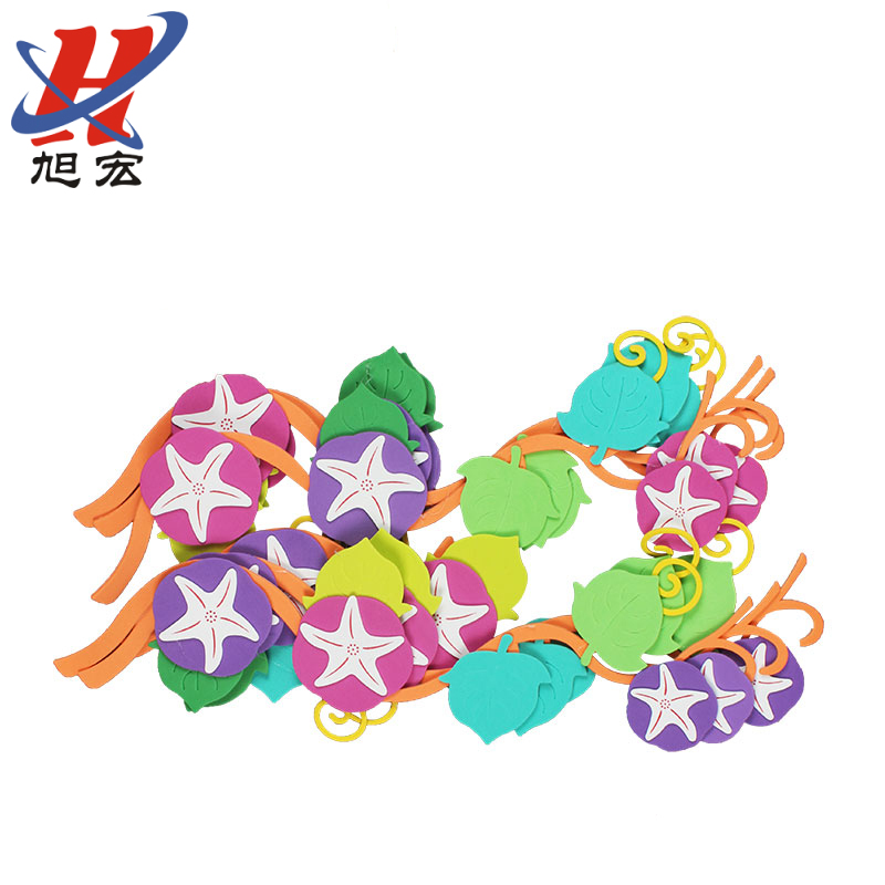 牵牛花黑板报布置道具墙贴画现货柳条海绵墙贴幼儿园泡沫贴画