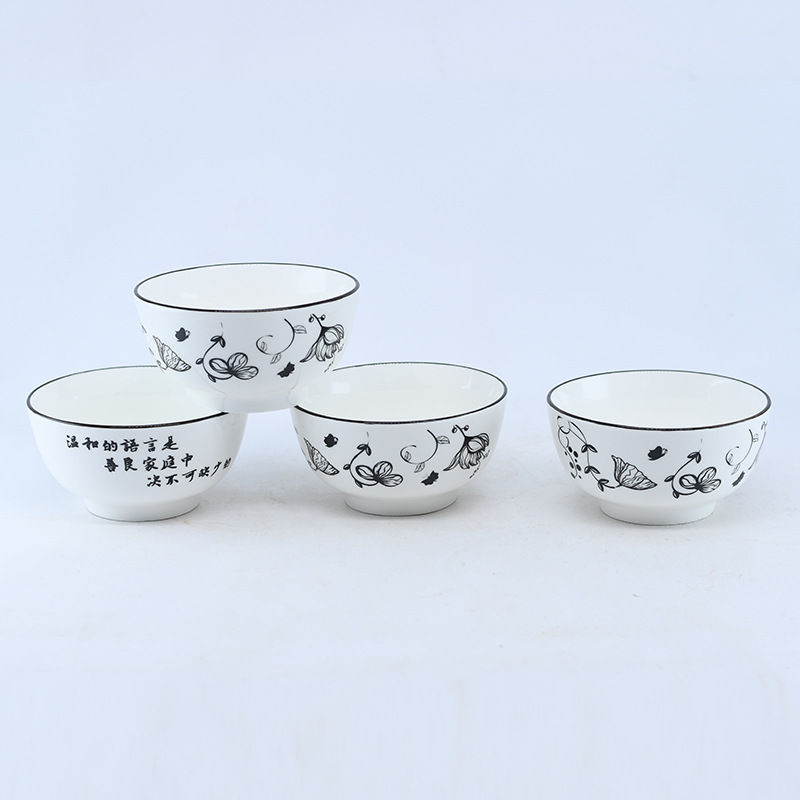 8-person tableware, 22-head ceramic tableware set, country-style morning glory ceramic bowls and plates, household vegetable plates and rice bowls on delivery Specification image
