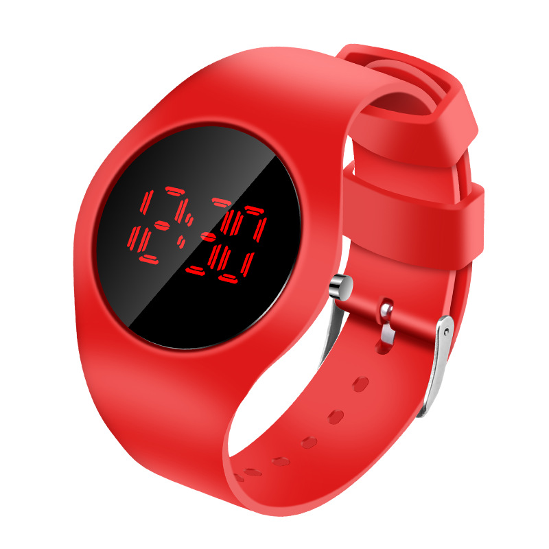 Cross-border bestseller ultra-thin round LED children's gift watch, sunglasses, fashionable and casual student electronic watch