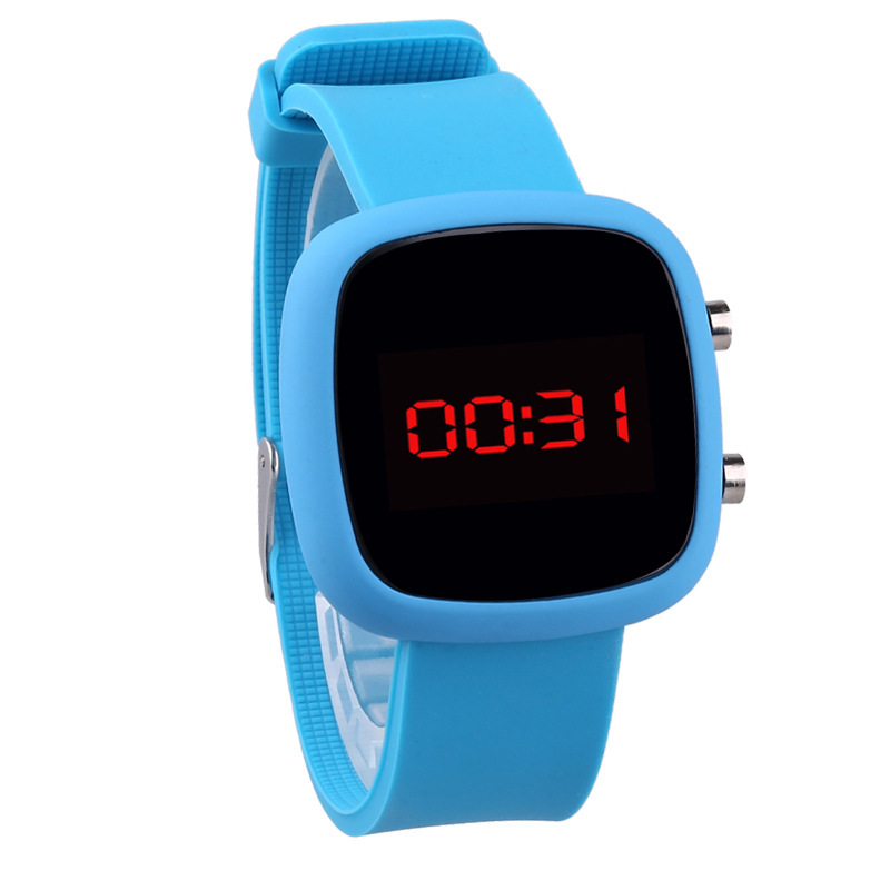 The new LED key alloy electronic watch from the manufacturer is trendy and fashionable. It is a silicone wristband watch for teenagers and students