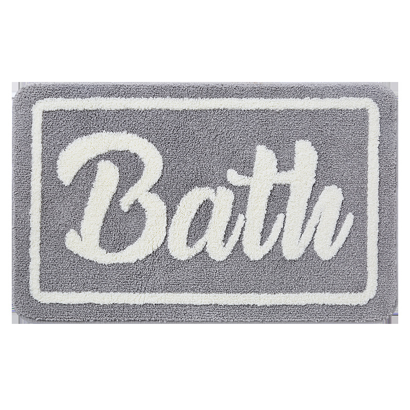 Soft fiber simple bathroom and toilet water-absorbing anti-slip floor mat, Bath floor mat, entrance and door carpet Item Picture