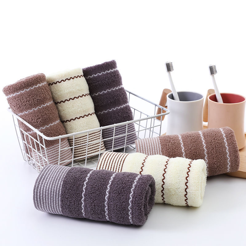 Toalla de algodón para baño doméstico suave y absorbente sin pérdida de pelo toalla facial para adultos espesa toalla facial al por mayor estampado de agua details Picture