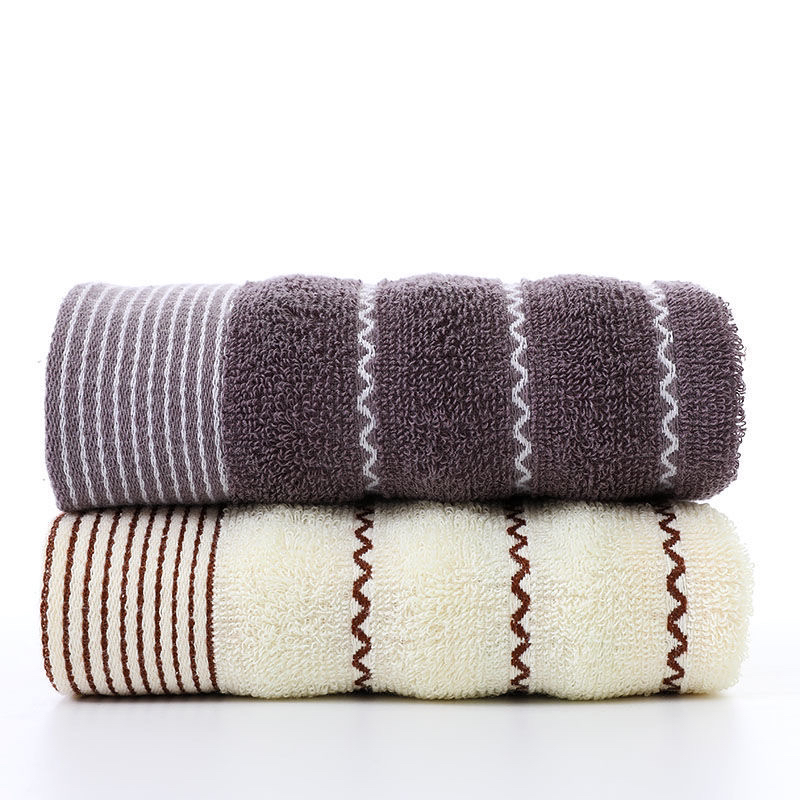 Toalla de algodón para baño doméstico suave y absorbente sin pérdida de pelo toalla facial para adultos espesa toalla facial al por mayor estampado de agua Item Picture