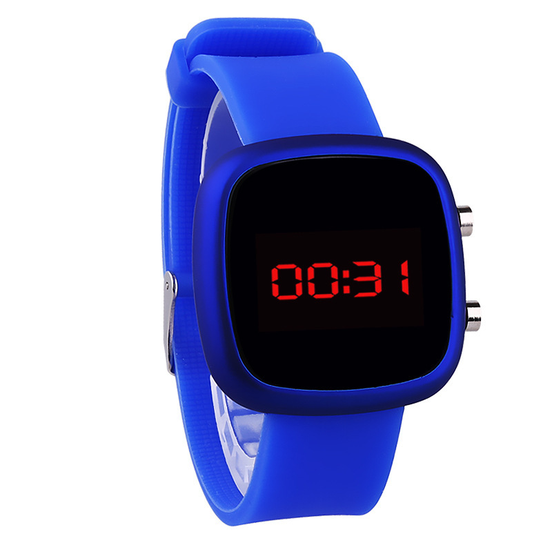 The new LED key alloy electronic watch from the manufacturer is trendy and fashionable. It is a silicone wristband watch for teenagers and students details Picture
