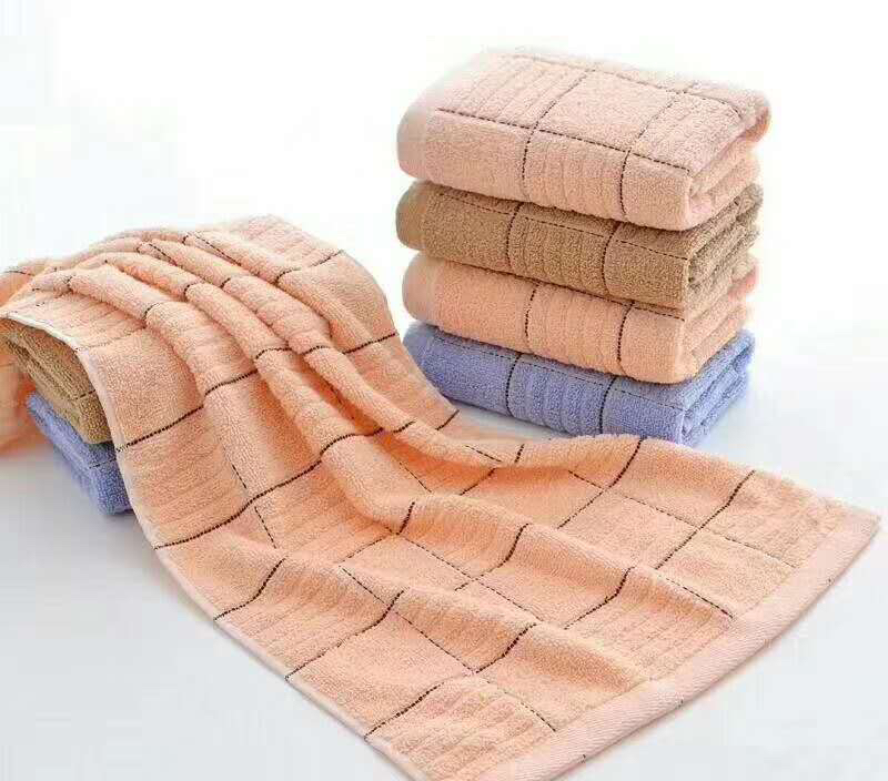Thickened cotton towel wholesale household adult face wash absorbent soft adult face wash grid