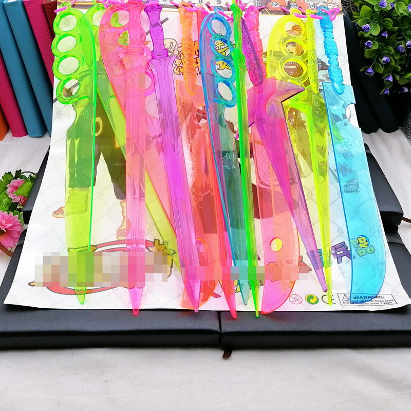 L4321HR Crystal Weapon Series Plastic Knife Weapon Model Complete Set of Educational children's toys, swords and guns Specification image