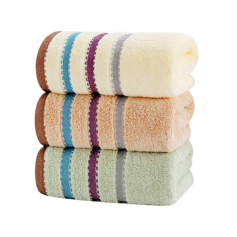 A good product of pure cotton household face towel with strong water absorption and no shedding. Striped plain color return gift face towel Application Scenario