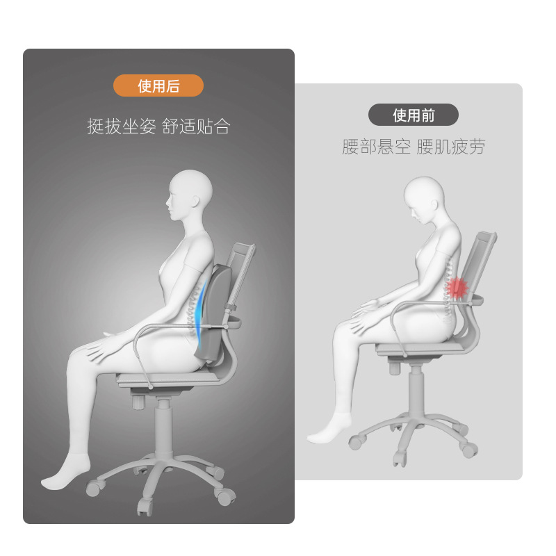 Audair latex ergonomic backrest, lumbar support pillow, office chair backrest, car seat lumbar pillow, lumbar cushion, lumbar support Specification image
