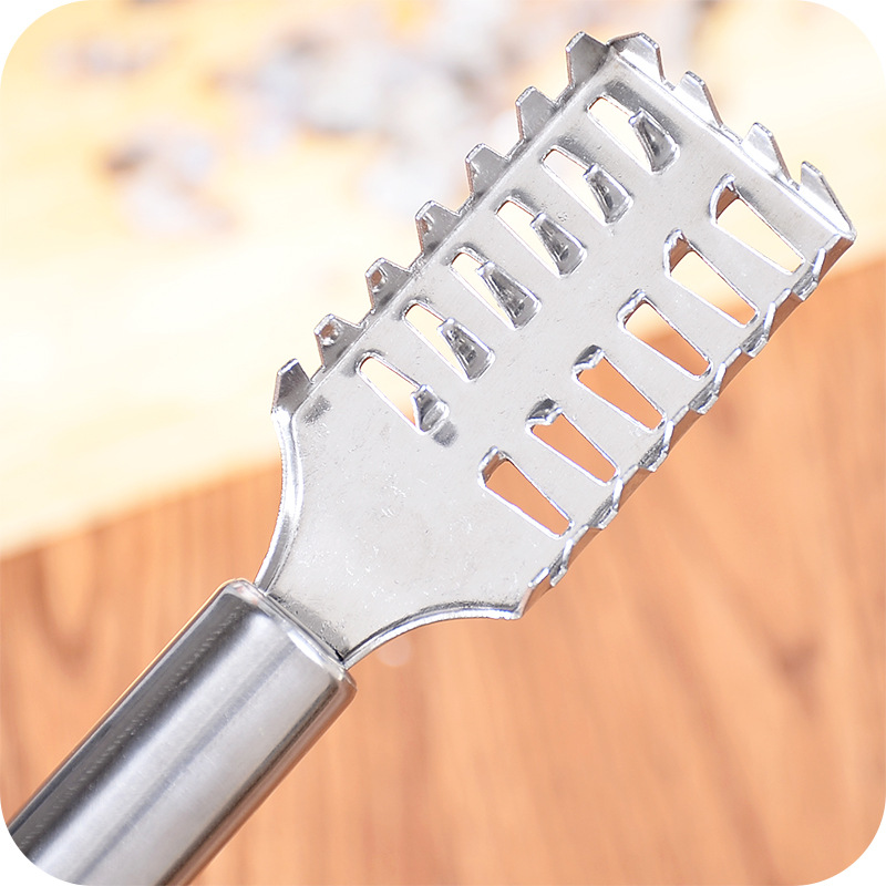 Creative stainless steel fish scale scaler, multi-functional fish scraper, kitchen small tools, descaling knife brush, wholesale of general merchandise Specification image
