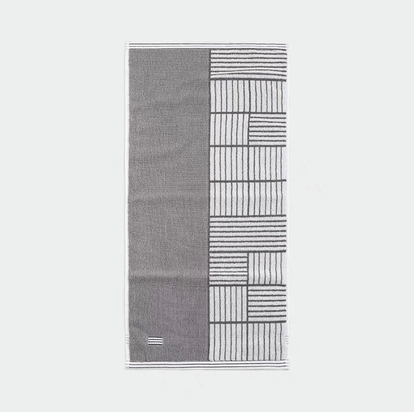 100% toalla de algodón para lavar la cara de los hombres hogar absorbente no se cae el pelo suave premium rayas patchwork toalla de baño de algodón para adultos Specification image
