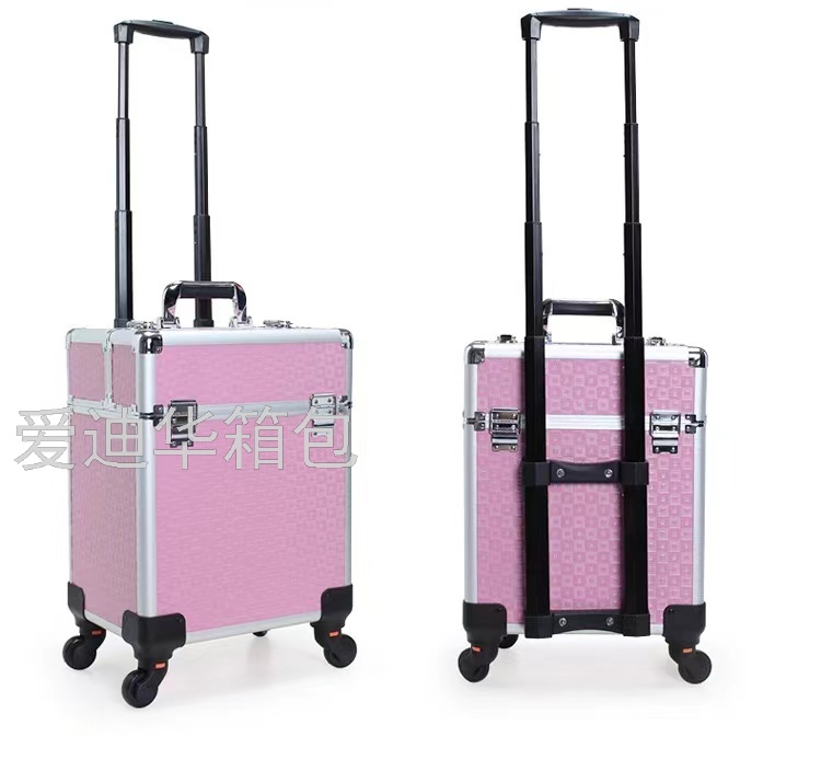 The new large-capacity, high-end and practical aluminum alloy makeup box for fashionable makeup, nail art and beauty from Aidihua Application Scenario