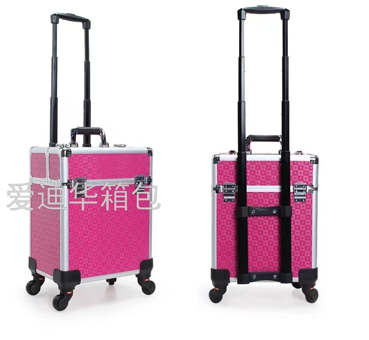 The new large-capacity, high-end and practical aluminum alloy makeup box for fashionable makeup, nail art and beauty from Aidihua Specification image
