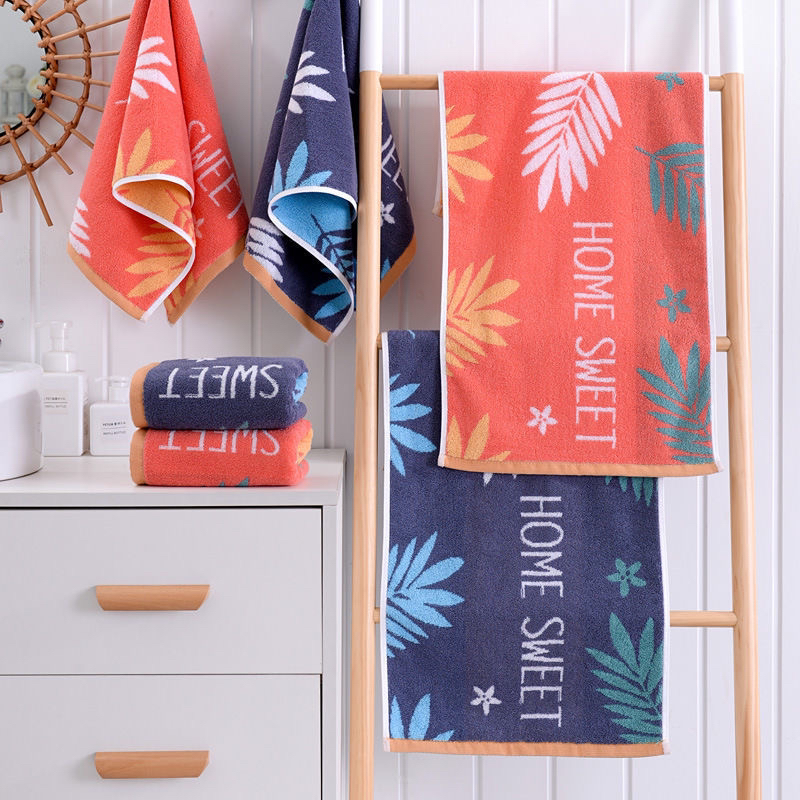 Cotton towel wholesale dark leaf towel adult daily face wash soft absorbent no hair off high-grade face wipe