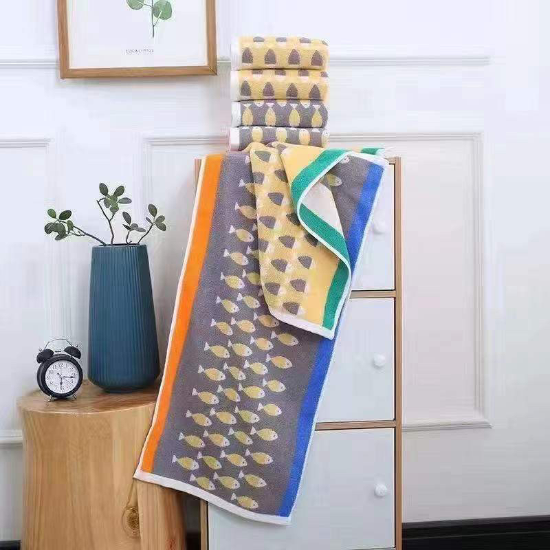 High-end towel, pure cotton, soft for washing face, absorbent and does not shed fibers, thickened face towel, adult couple, household small fish